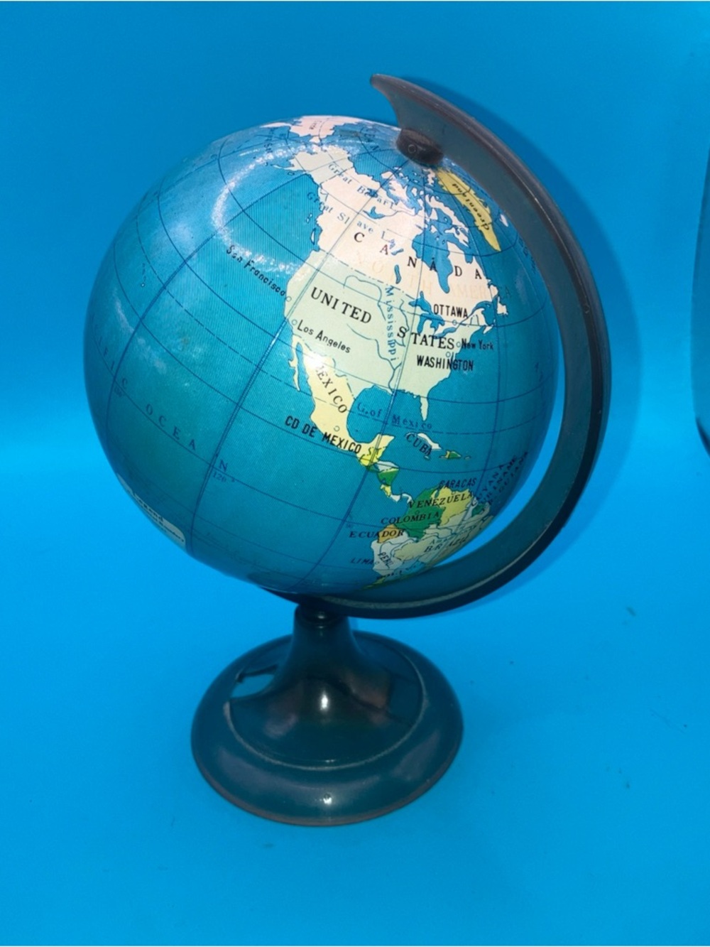 Vintage Plastic Globe with Pencil Sharpener